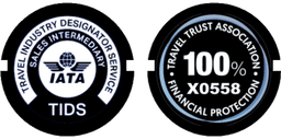 Accredited by IATA TIDS and the Travel Trust Association — 100% financial protection, X0558
