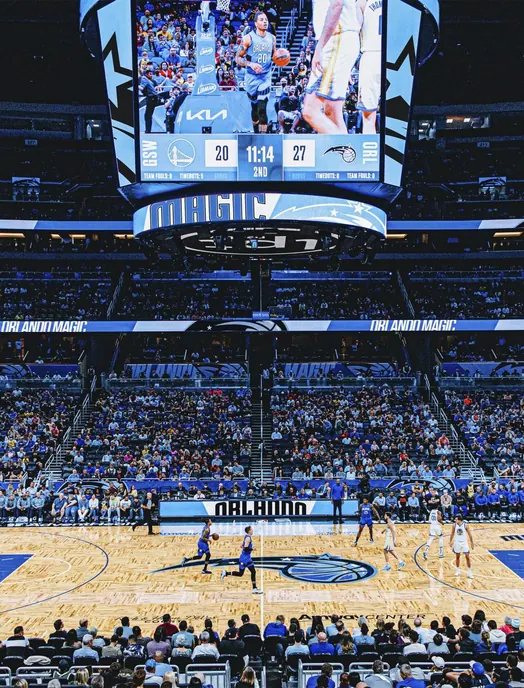 An NBA arena during a game